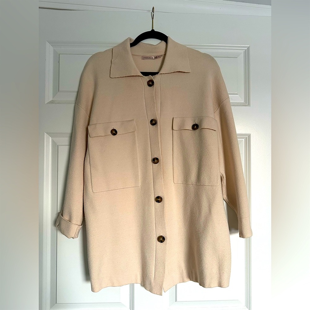 ESQUALO Button-Up Oversized Sweater